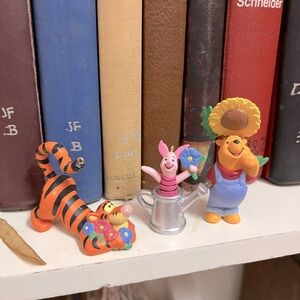 VTG Hallmark Winnie the Pooh Garden Ornaments Tigger Piglet Set of Three